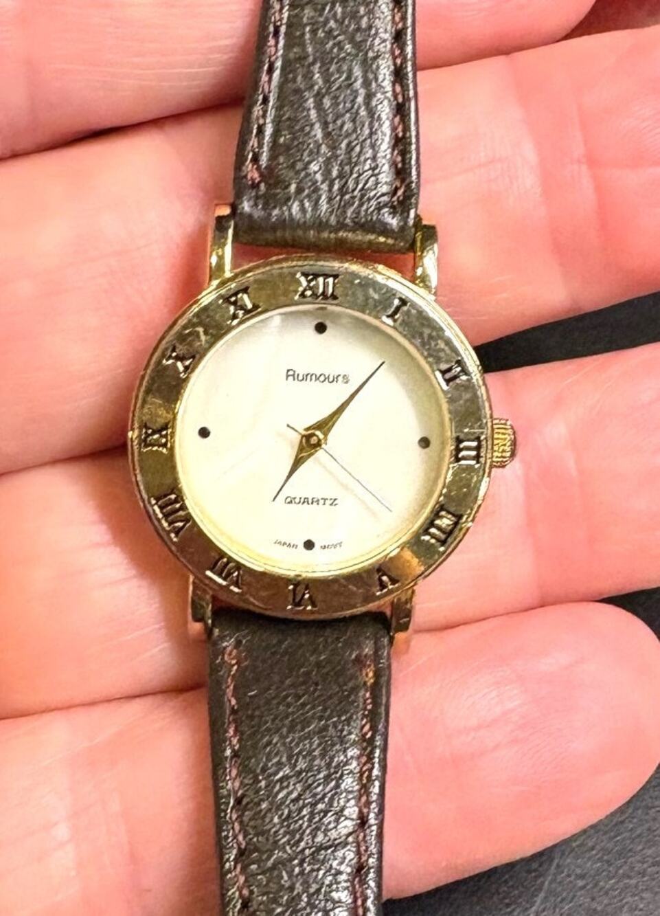Women's 25mm Gold Tone Rumours Watch, MOP Face, Roman Numeral Dial